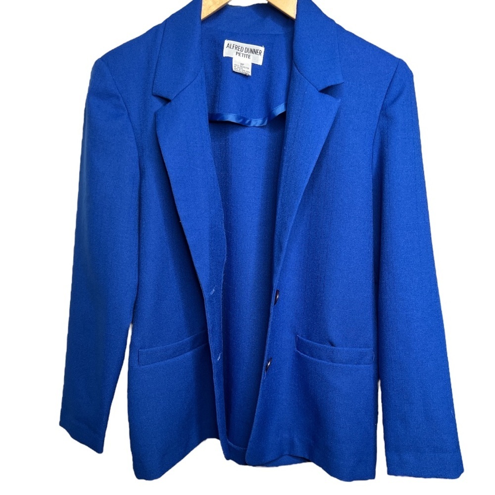 Alfred Dunner vintage royal blue blazer women’s suit jacket size 8
